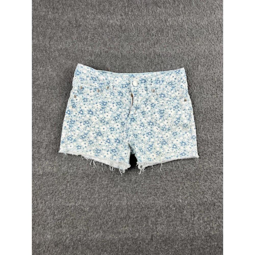Levi's‎ Girlfriend Short Floral Denim Shorts Size 10 Kids